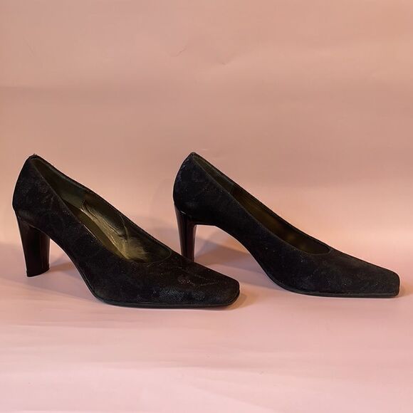 Roberto Capucci Women’s 6.5 Black Small Heel Shoes Excellent Used Condition - Picture 4 of 11